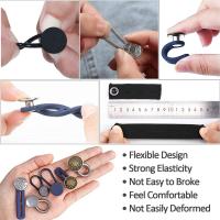 Extensores de botones para pantalones vaqueros, 6 tamaños, extensor de cintura de botón, cintura elástica ajustable Flexible para mujeres y hombres - details 5