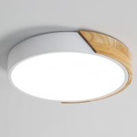 Plafón LED Redondo para Techo, 30W, GOECO, Madera y PVC, Iluminación Interior Moderna para Sala de estar, Dormitorio, Comedor - details 6