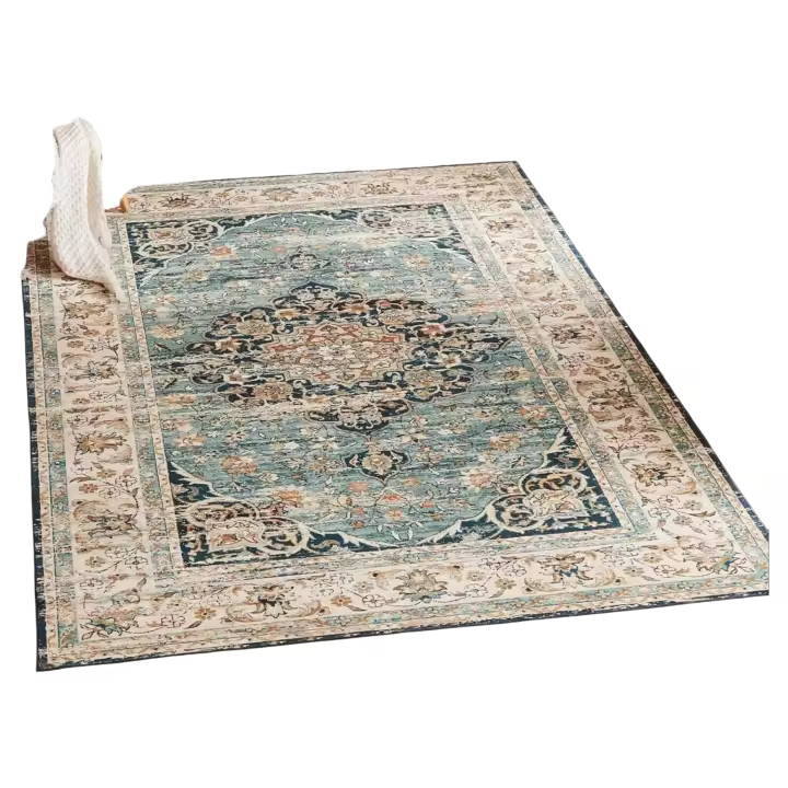 Alfombra Moderna de Pelo Corto Antideslizante, Lavable hasta 30 Grados, Tradicional Vintage para Dormitorio, Oficina, Habitación Infantil - 1