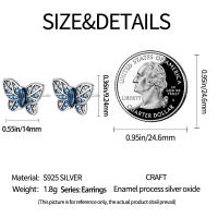 Pendientes de plata de ley 925 para mujer, aretes con forma de libélula y pájaro, joyería fina para boda, novedad - details 32
