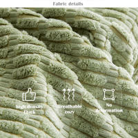 Funda de Cojín de Lujo con Rayas de Trigo Corduroy Espeso Suave y Cálido para Decoración de Sofá y Coche Producto Normal Fabricado en China - details 2