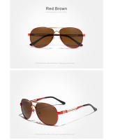 KINGSEVEN-gafas de sol polarizadas de piloto de acero inoxidable para hombre y mujer, gafas de sol masculinas con montura a la moda para conducir - details 7