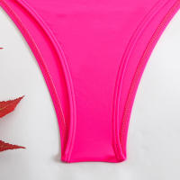 Nuevo traje de baño para mujer, traje de baño de una pieza de cintura alta de Color sólido, Bikini - details 14