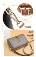 Bolso de Concha Bolso de Hombro Simple Monedero Texturizado Elegante Bolso Pequeño Cruzado - details 5