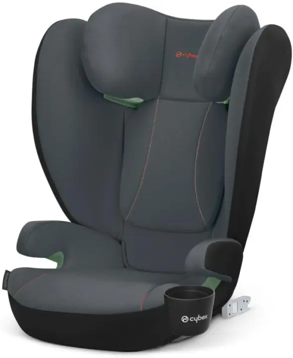 Plata Silla de coche Solution B2 i-Fix, Incl. Portavasos, Para coches con y sin ISOFIX, De 15 a 50 kg aprox, De 3 a 12 años aprox, Gris (Gris Acero) - 1