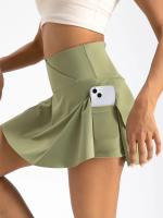 Falda de tenis plisada con bolsillos para mujer, pantalones cortos, faldas atléticas, faldas cruzadas de cintura alta para gimnasio, Golf, faldas deportivas de entrenamiento - details 45