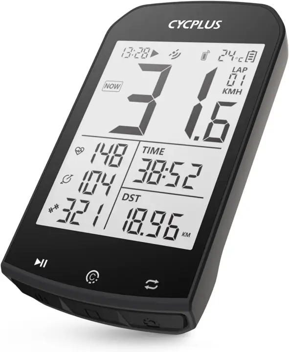 Computadora GPS para Bicicleta Velocímetro y Odómetro Inalámbrico Bluetooth con Pantalla LCD de 2,9 Pulgadas y Retroiluminación - 1