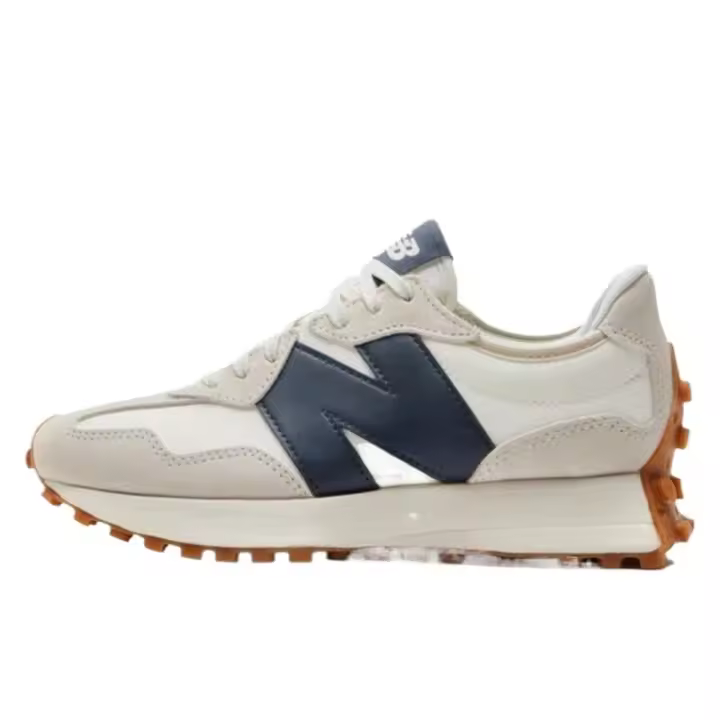 【Mega venta】 NUEVO NB 327 Gris Blanco para mujeres y hombres Zapatos de trabajo informales de corte bajo de cuero antideslizantes y resistentes al desgaste - 1