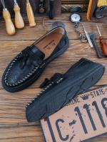 Cuero genuino de alta gama de piel de vaca pura de primera capa, zapatos de cuero con suela blanda, zapatos de hombre - details 4