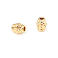 Cuentas de Brass Doradas de 18K Diseño Ovalado Cilíndrico Suministros para Hacer Joyería DIY - details 1