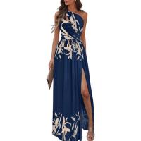 Vestido de mujer BUNO Primavera/Verano con hombros descubiertos, estampado calado, vestidos de moda divididos, vestidos casuales, dropshipping. - details 1