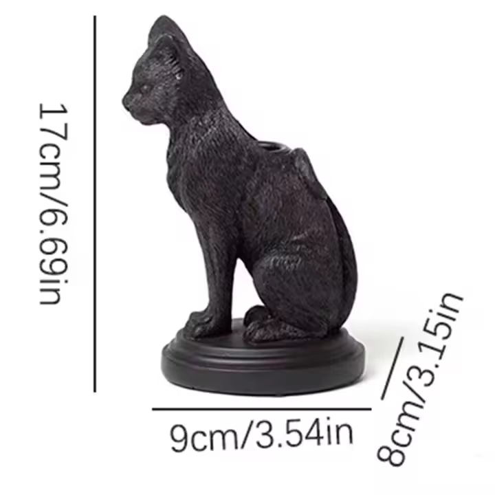 Artesanías de resina, candelabros de murciélago para Halloween, forma de Animal, escultura de Animal de resina hecha a mano, portavelas gótico indecolorable para escritorio - 1
