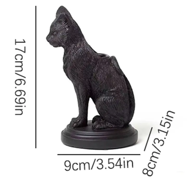 Artesanías de resina, candelabros de murciélago para Halloween, forma de Animal, escultura de Animal de resina hecha a mano, portavelas gótico indecolorable para escritorio - 1