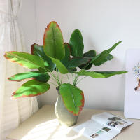Plantas artificiales grandes de plástico para decoración del hogar, hoja de plátano falsa, follaje de árbol de tacto Real, 78cm, 9 ramas, Monstera - details 4