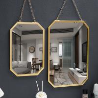 Espejo Rectangular montado en la pared para baño y dormitorio, arte de hierro de estilo nórdico, espejo de maquillaje para lavab - details 2