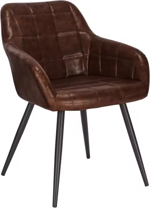 1 x Silla de Comedor Nordica Estilo Vintage Juego de 1, Silla de Cocina Silla Tapizada con Reposabrazos Tapizadas en Terciopelo, Estructura de Metal, Turquesa BH93ts-1 - 1