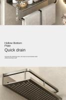 Organizador de estante de baño para lactancia materna, ducha de aluminio gris de 30-50CM - details 7