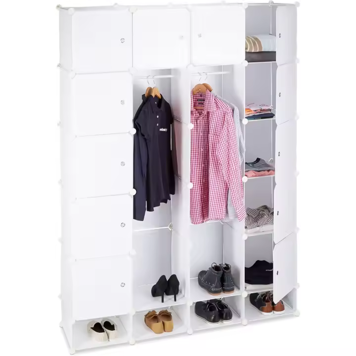 Relaxdays Armario Modular XXL, Blanco, 36,5x145x198 cm - 1