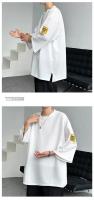 Camiseta sencilla de estilo japonés de Hong Kong para hombre, ropa holgada de manga corta para perder peso, verano - details 1