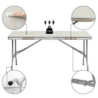 Mesa de jardín plegable, mesa de Camping de aluminio para 6 personas, mesa de fiesta tipo Buffet para Picnic, jardín, Patio, balcón - details 9