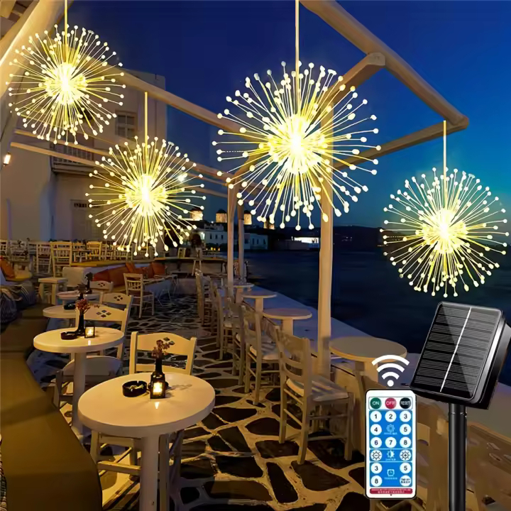 Luz de Fuego de Sol Colgante RXUNS Luz de Estrellas LED de 360/480 para Exteriores - 1
