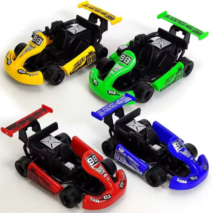 Regalo para niños, coche de cuatro ruedas extraíble, vehículo de juguete, modelo de coche de carreras, Kart, Mini coche de carreras de plástico, juguete para niños - 1