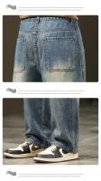 Jeans de Algodón Cálido y Grueso Pantalones Largos y Sueltos de Terciopelo Coreano - details 17