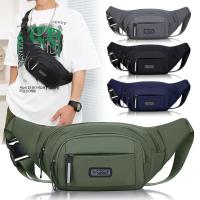 Riñonera multifuncional impermeable para hombre, bolsa de nailon de gran capacidad para correr, cinturón ajustable y portátil - details 0