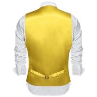 Chaleco de seda para hombre, 30 colores, liso, negro, azul, verde, rojo, Pik Gold Champain, chaleco ajustado de satén morado, Tops para hombre - details 37