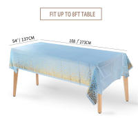 Mantel desechable Extra grueso para fiesta, cubierta de mesa Rectangular de plástico PEVA, vajilla para boda, fiesta de cumpleaños y evento - details 2