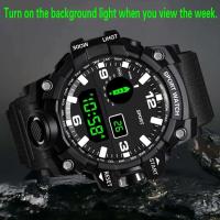 Reloj Deportivo de Lujo Premium Resistente al Sudor Luminoso Multifuncional con Pulsera de Cuero - details 21