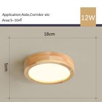 Lámpara de Techo de Madera Rústica Iluminación Natural para Dormitorio, Pasillo, Salón - details 4