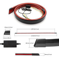 Tira de luces LED rojas multifunción para maletero de coche, lámpara de freno de señal de giro, conducción trasera Exterior, fibra de carbono, 1,2 M - details 1