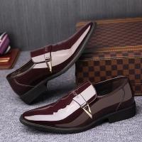 Zapatos de charol para hombres de gran tamaño, vestido de negocios para hombres, zapatos de cuero británicos - details 3