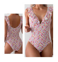 Nuevo traje de baño de una pieza con estampado de moda, personalidad, cintura ajustada, oculta la barriga, traje de baño adelgazante para mujer - details 5