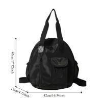 Mochila de nailon para natación de estilo coreano, bolso de hombro de forma redonda de nailon de Color sólido, bolso de mano con diseño de nicho, bolso de viaje para Fitness - details 1
