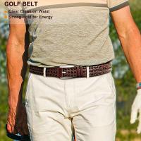Cinturón vaquero tejido hueco deportivo informal para hombre, regalo para papá o novio - details 1
