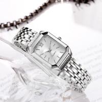 Nuevo Reloj informal con banda de acero para mujer, esfera cuadrada, reloj de pulsera de cuarzo para estudiante - details 16