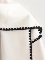 Chaqueta elegante suelta de media temporada para mujer, cuello con bufanda en zigzag, ropa de moda, otoño e invierno, 2024 - details 26