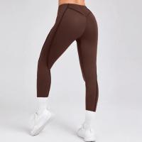 Mallas de Yoga sin costuras para mujer, pantalones deportivos para Fitness, cintura alta, color melocotón, pantalones de entrenamiento para correr, entrenamiento, gimnasio - details 7