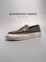 Cuero lavado al agua, primera capa de cuero de vaca, zapatos de hombre hechos a mano, estilo vintage. - details 7