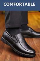 Zapatos planos transpirables informales con un solo botón a la moda británica de negocios de piel de vaca con punta redonda para hombre - details 3