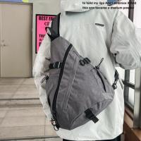 Bolso de pecho de Color sólido para hombre, bolso de hombro de tela Oxford multifuncional de gran capacidad, hombro ajustable, estilo coreano - details 15