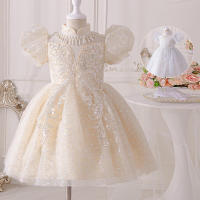 Vestido de princesa para niña, lujoso vestido de fiesta de cumpleaños para bebé, actuación de Piano de alta gama, flor, boda - details 1