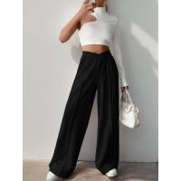 Pantalones de pierna ancha de cintura alta para mujer Estética original elegante y elegante - details 0