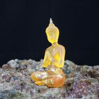 Figuritas de Buda de resina de imitación hechas a mano, estatua de Buda sentado realista, fondo plano transparente, Mini adorno budista para oficina - details 10