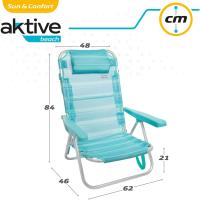 Set 2 Sillas Pleg Alu 5pos 60x47x83cmc/cojin-flamenco - details 8