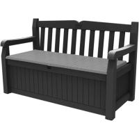 Baúl de Almacenamiento de Resina Grafito Capacidad de 265L Ideal para Ordenación de Jardín y Terraza 140 x 60 x 84 cm - details 0