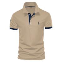 polos hombre manga corta ropa hombre día del padre Dropshipping Polo Giraffe Shirt Hombres Calidad Bordado Verano Manga Corta Polo Casual Negocios Social Mens Polos BR Tamaño - details 4