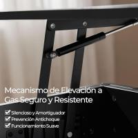 Mesa de Café Elevable y Extensible con Revistero 98x50x(41,8-56) cm Mueble para Sala de Estar y Comedor - details 69